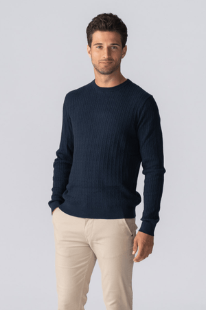 Pulóver Cable Knit - Navy