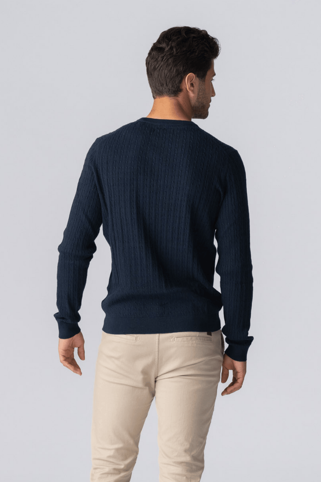 Pulóver Cable Knit - Navy
