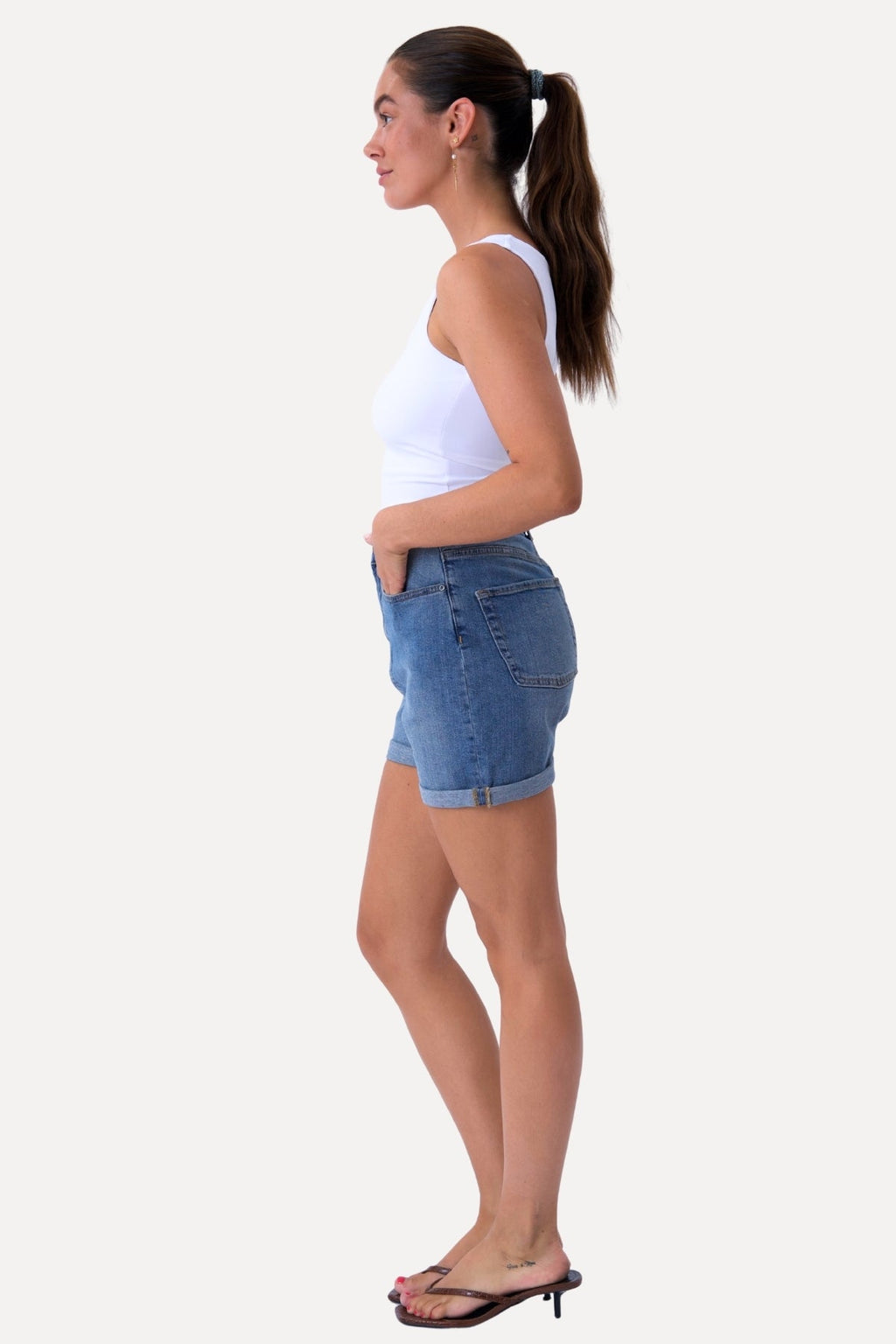The Original Performance Denim Shorts - Medium Blue Denim (Woman)