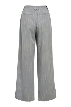 Lisa Wide Pant  AOP - Medium Grey Melange