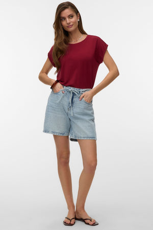 Wien Belt Shorts Mix - Light Blue Denim