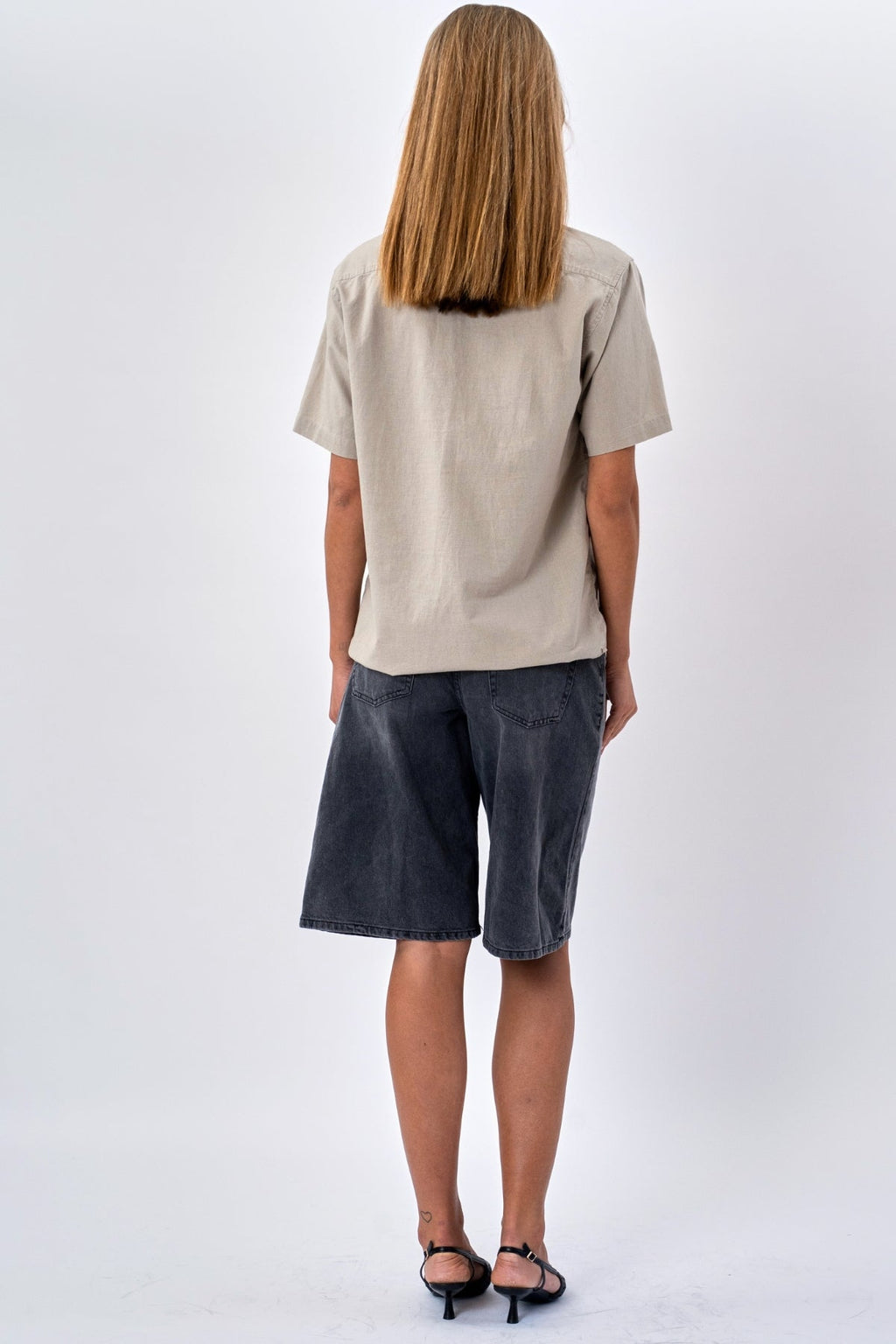 Short Sleeve Linen Shirt - Sand