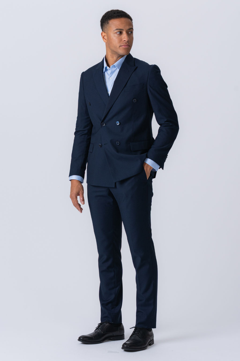 Premium Blazer dúbailte -breasted - Navy