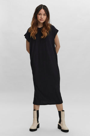 Phoenixy Cap Ruckve Calf Dress - Black