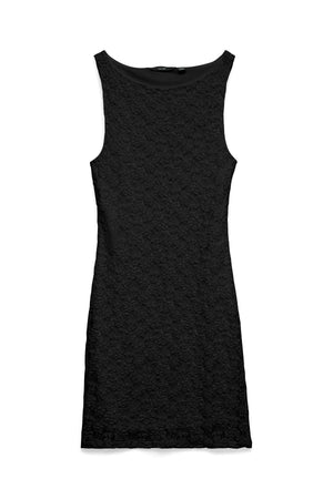 Dolly Boat Neck Short Dress - Black