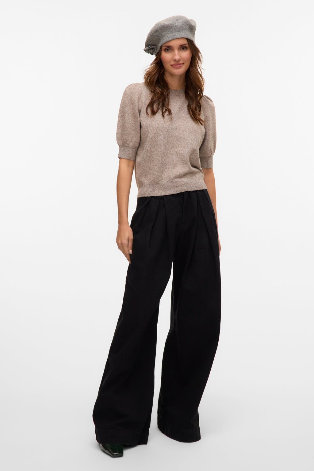 Doffy pulover s O-izrezom - Moon Rock Melange