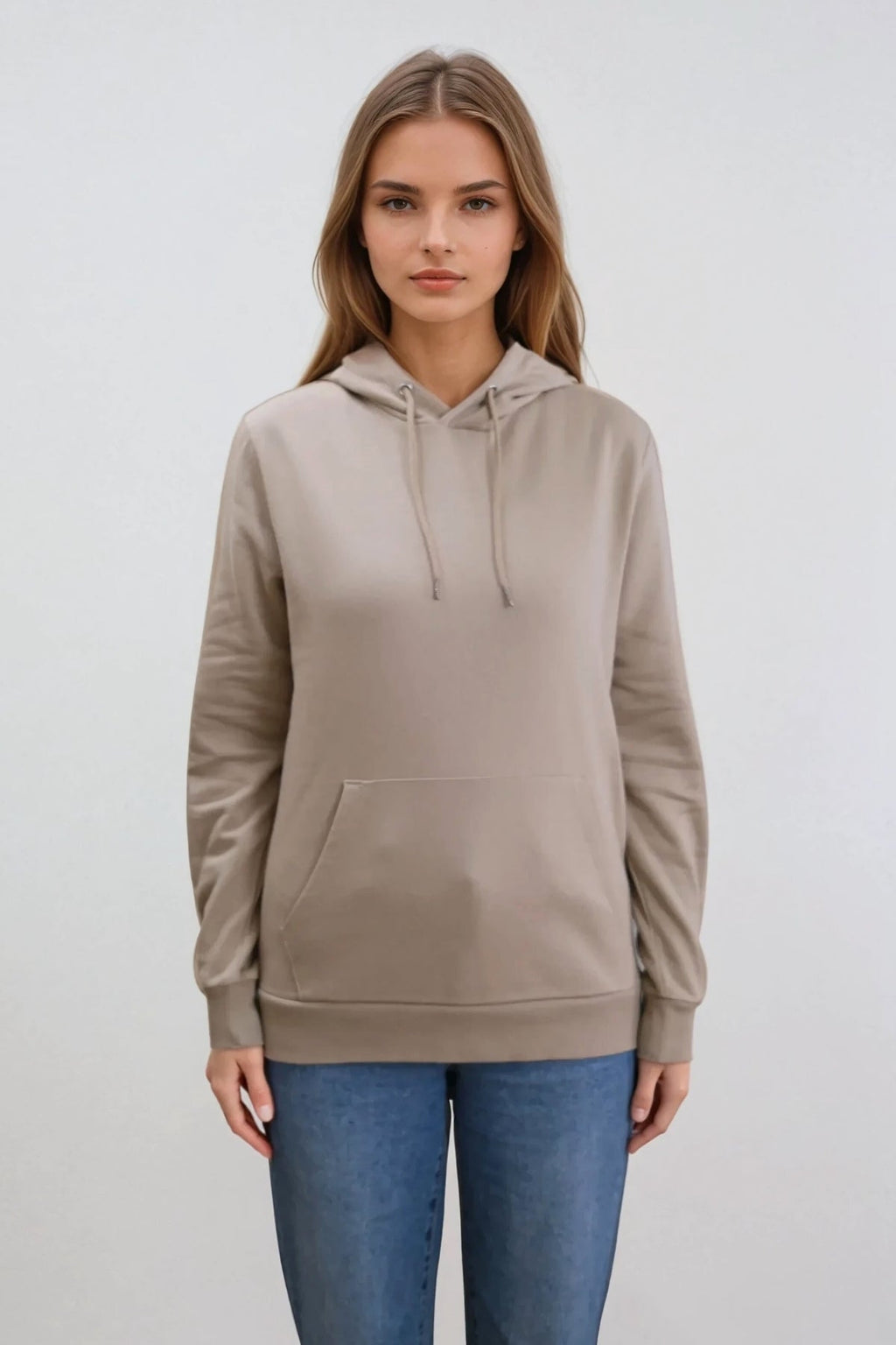 Boyfriend Sweat Hoodie - Dark Beige