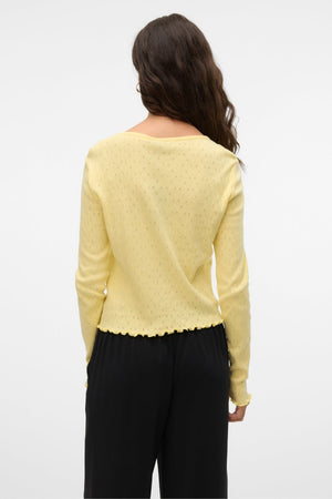 Isa O -Neck Cardigan - Flower anise