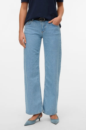 Alexis Low Waist Denim Jeans - Light Blue Denim