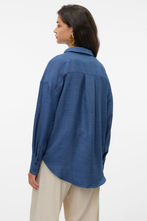 Melaney Queeny majica - tamni traper melanž