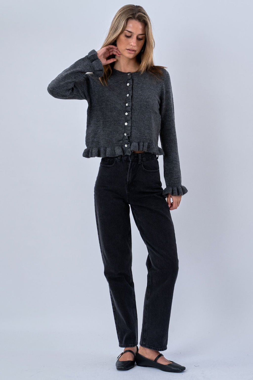 Flora kardigan - sivi