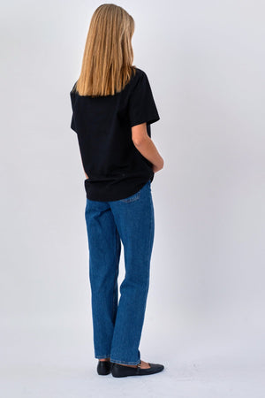 Short Sleeve Linen Shirt - Black