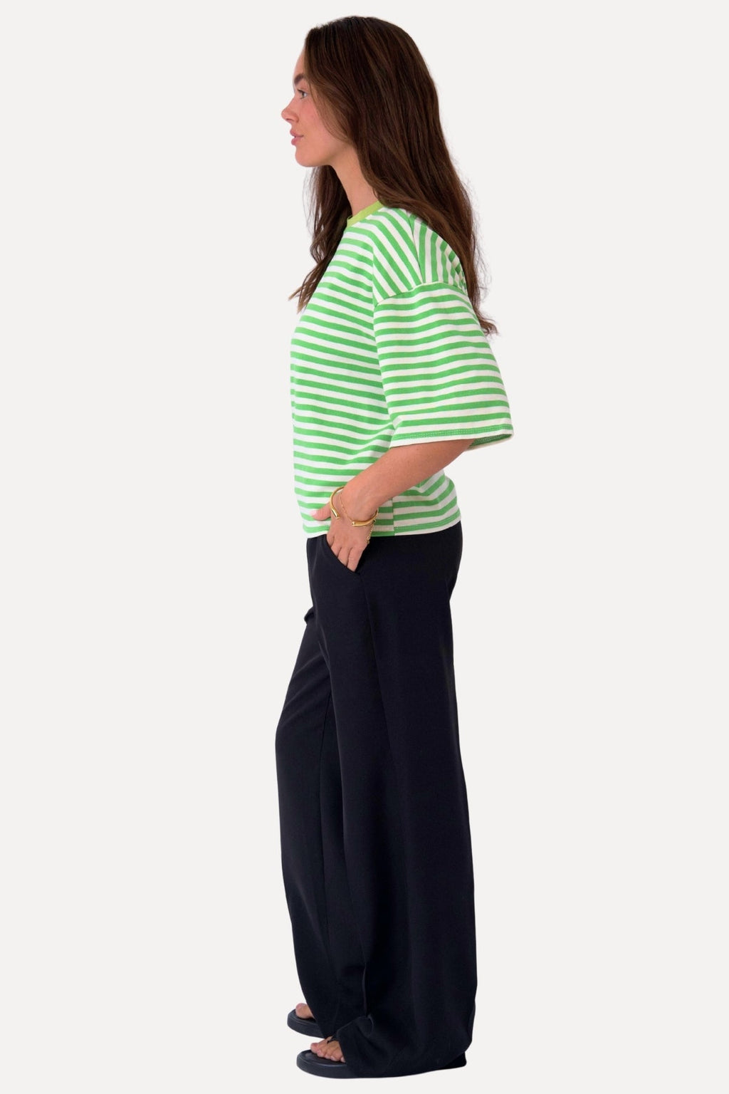 Zoe T-Shirt - Green/White