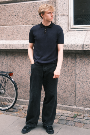 Pleteni polo - mornarica