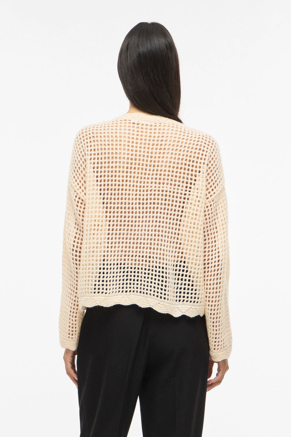 Enny Flower Knit Cardigan - Birch