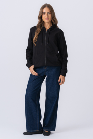 Zipsová mikina - čierna
