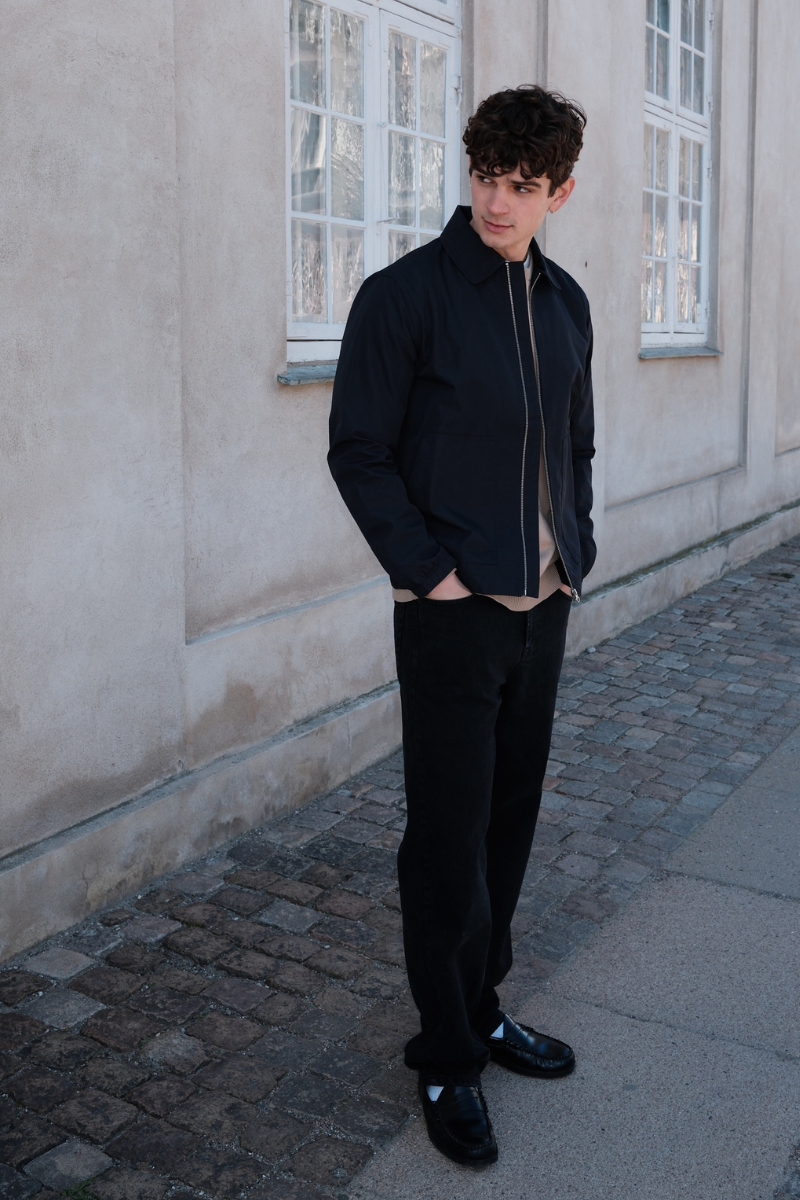 Kratka jakna s patentnim zatvaračem - tamnoplava