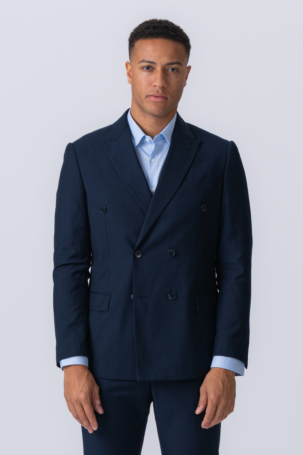 Premium Blazer dúbailte -breasted - Navy