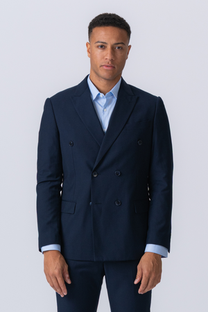 Premium Blazer dúbailte -breasted - Navy