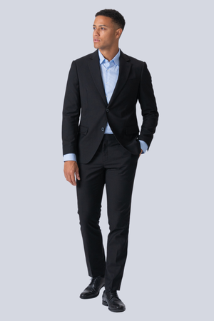 Premium Culaith aon-breasted (dubh)