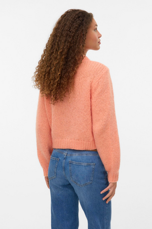 Wilo O-Neck Cardigan - Cantaloupe