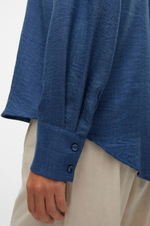 Melaney Queeny majica - tamni traper melanž