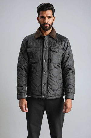 Quilted Jacket - Black