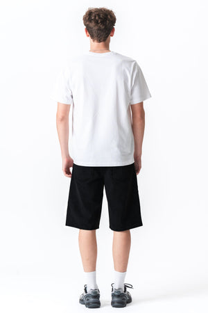 Široke traper kratke hlače - jednobojne crne