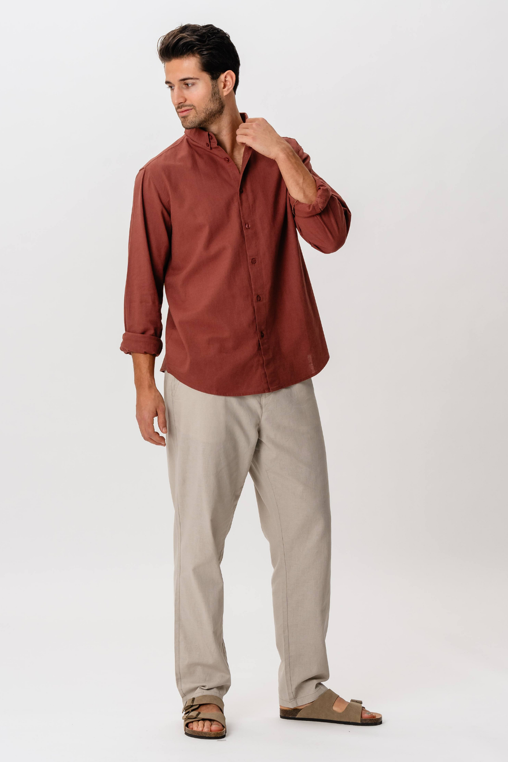 Lanena košulja - terakota