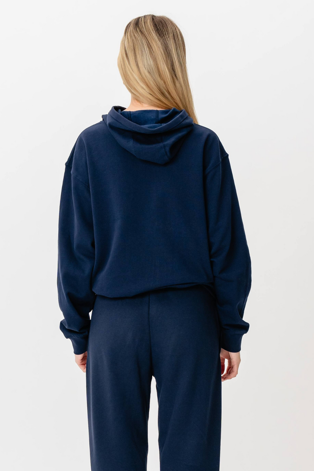 Hoodie gan Drawstring - Navy