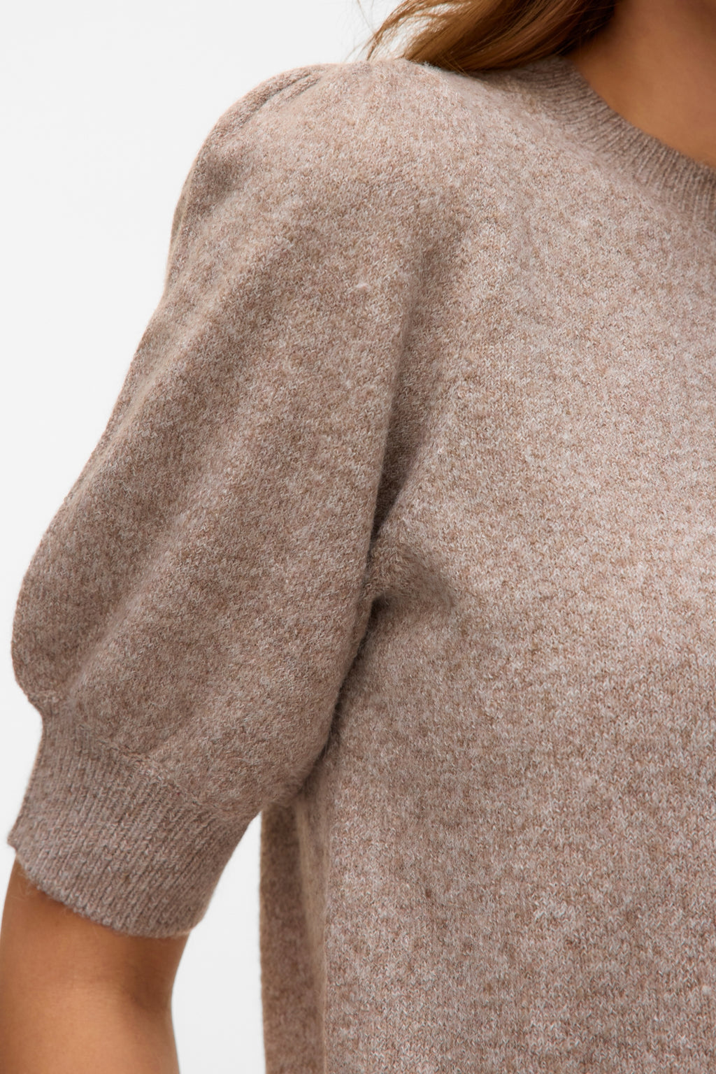 Doffy pulover s O-izrezom - Moon Rock Melange