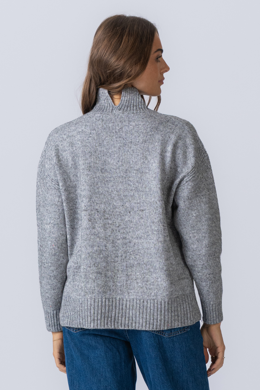 Emma Knit - Light Grey Melange