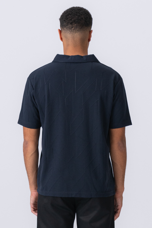 Atlas textúrované polo - Navy