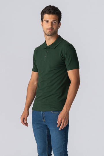 Muscle Polo Shirt - Dark Green