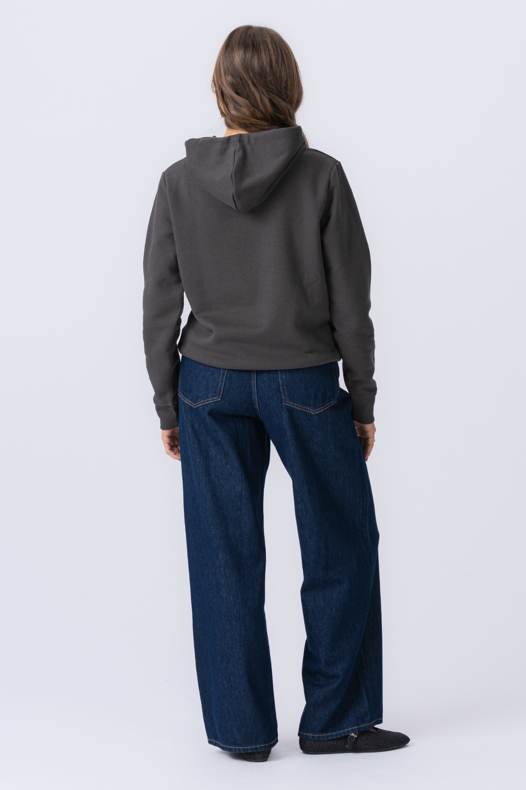 Kapuljača s duksericom - tamno siva