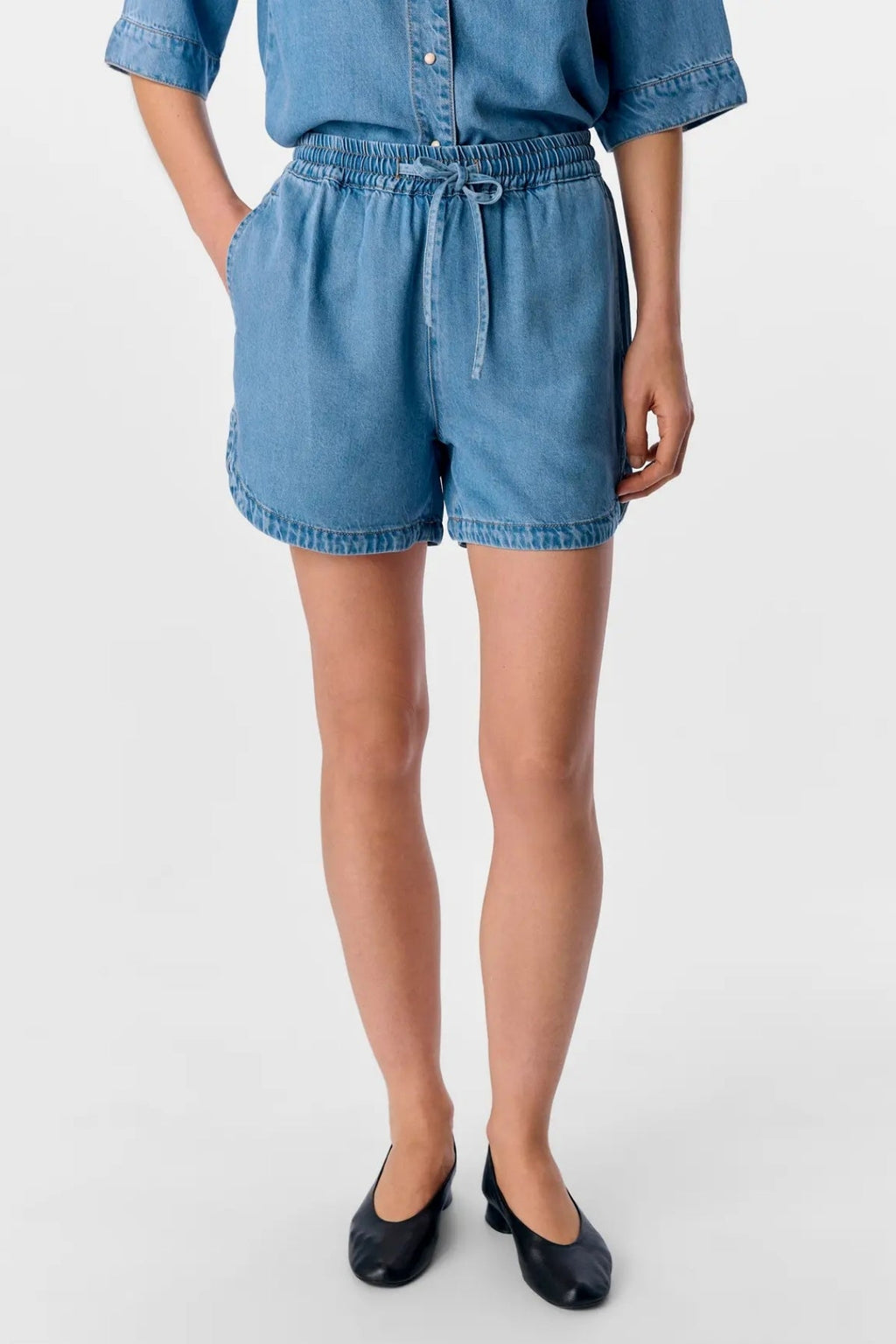 Rám Shorts - svetlo modrá denim