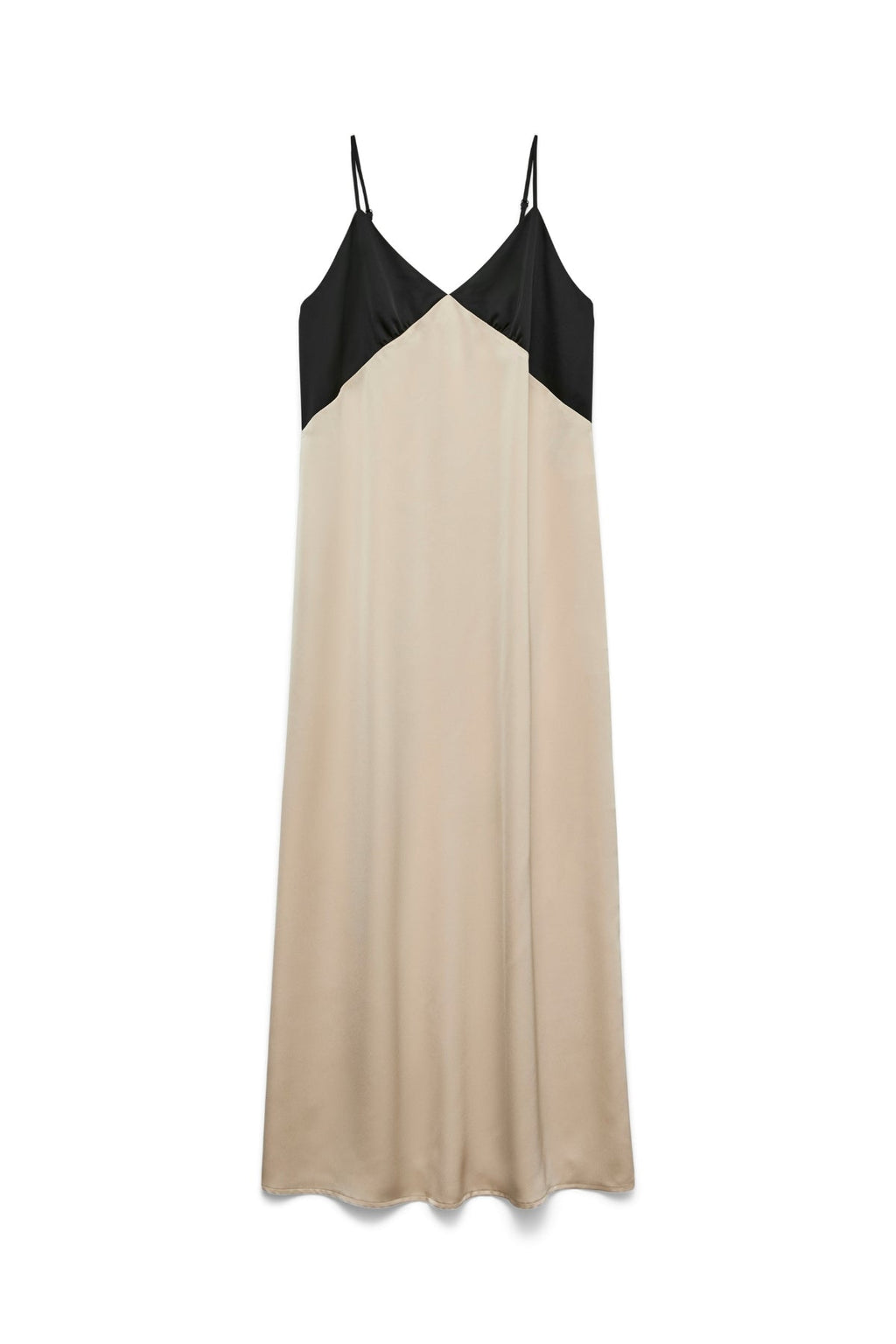 Joy Singlet Ankle Dress - Black Cement Contrast