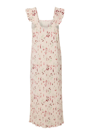 Flora Strap Flounce Dress - Petal Pink