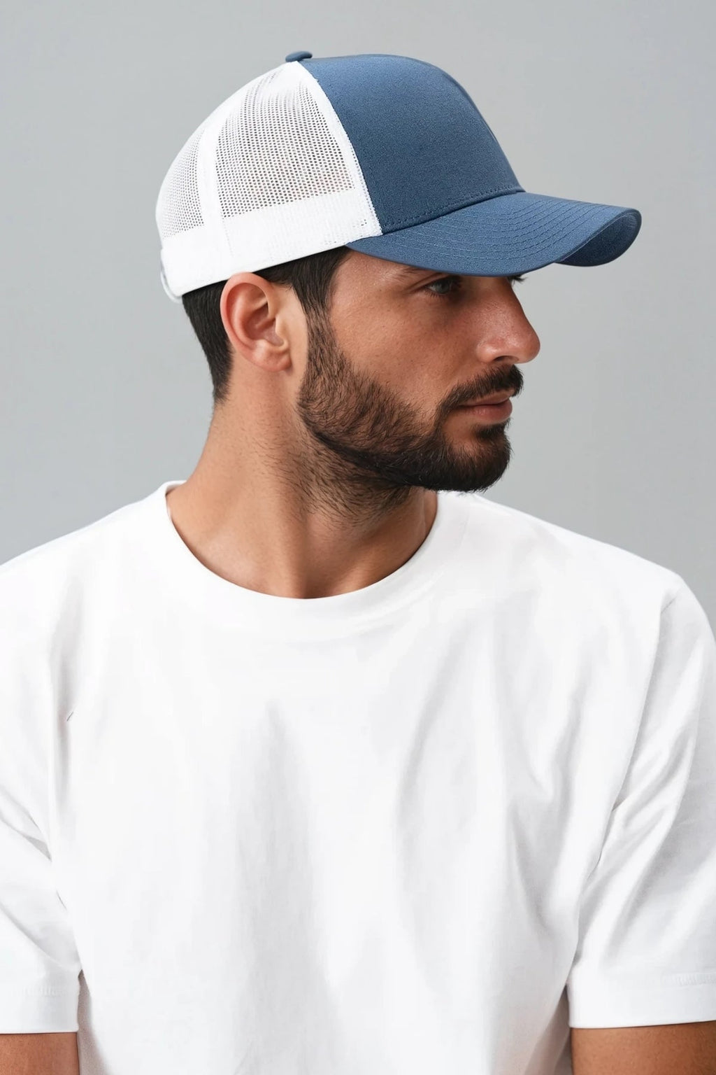 Retro Trucker Colored Front - navy