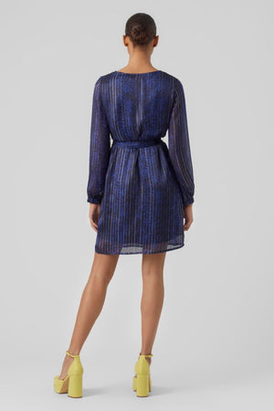 Nala V-neck Kjole - Sodalite Blue