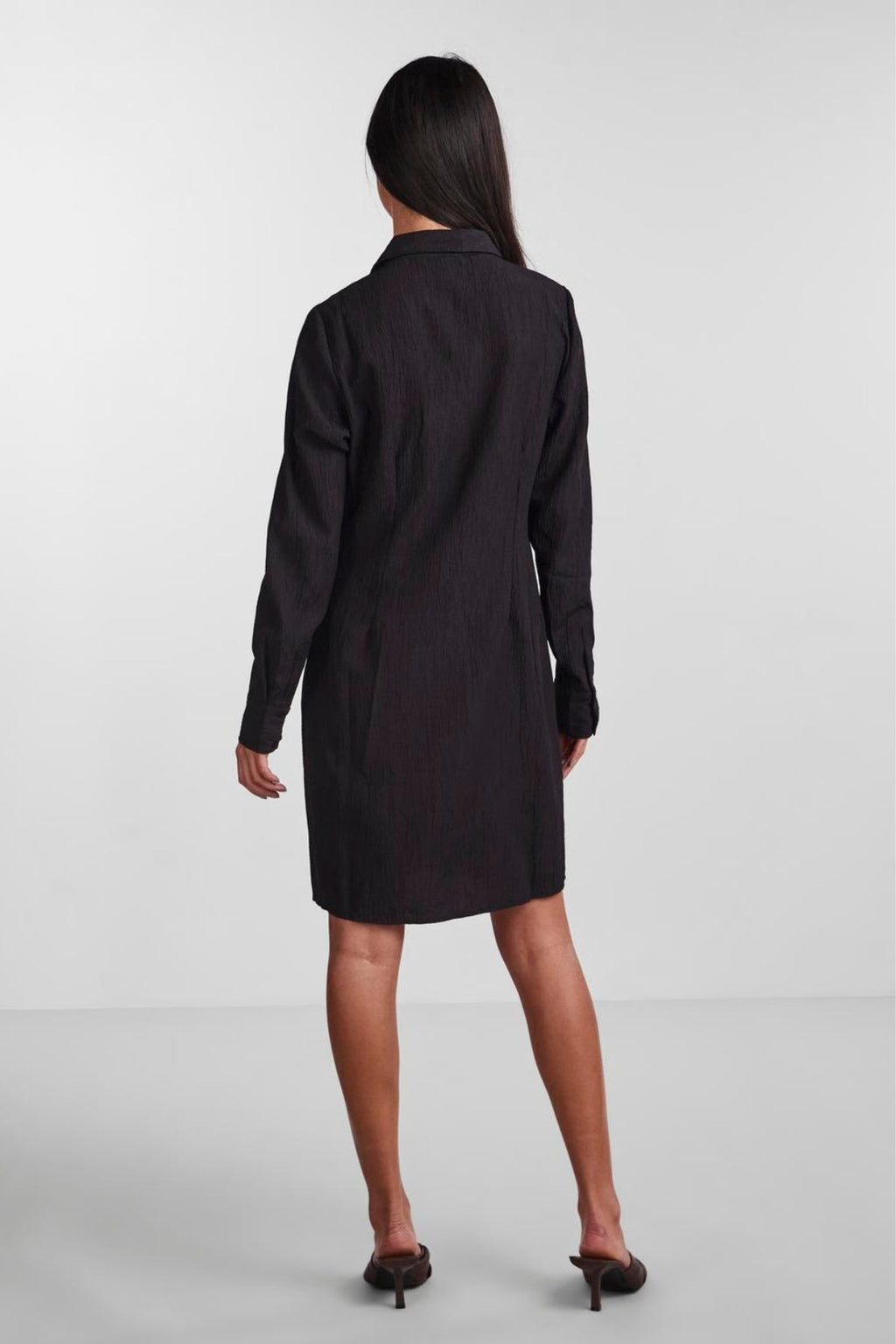 Anne Langærmet Kjole - Sort