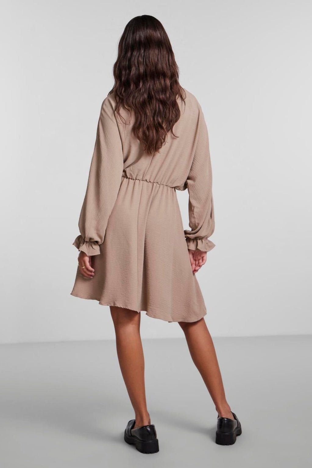 Flore Long Sleeve Dress - Brown