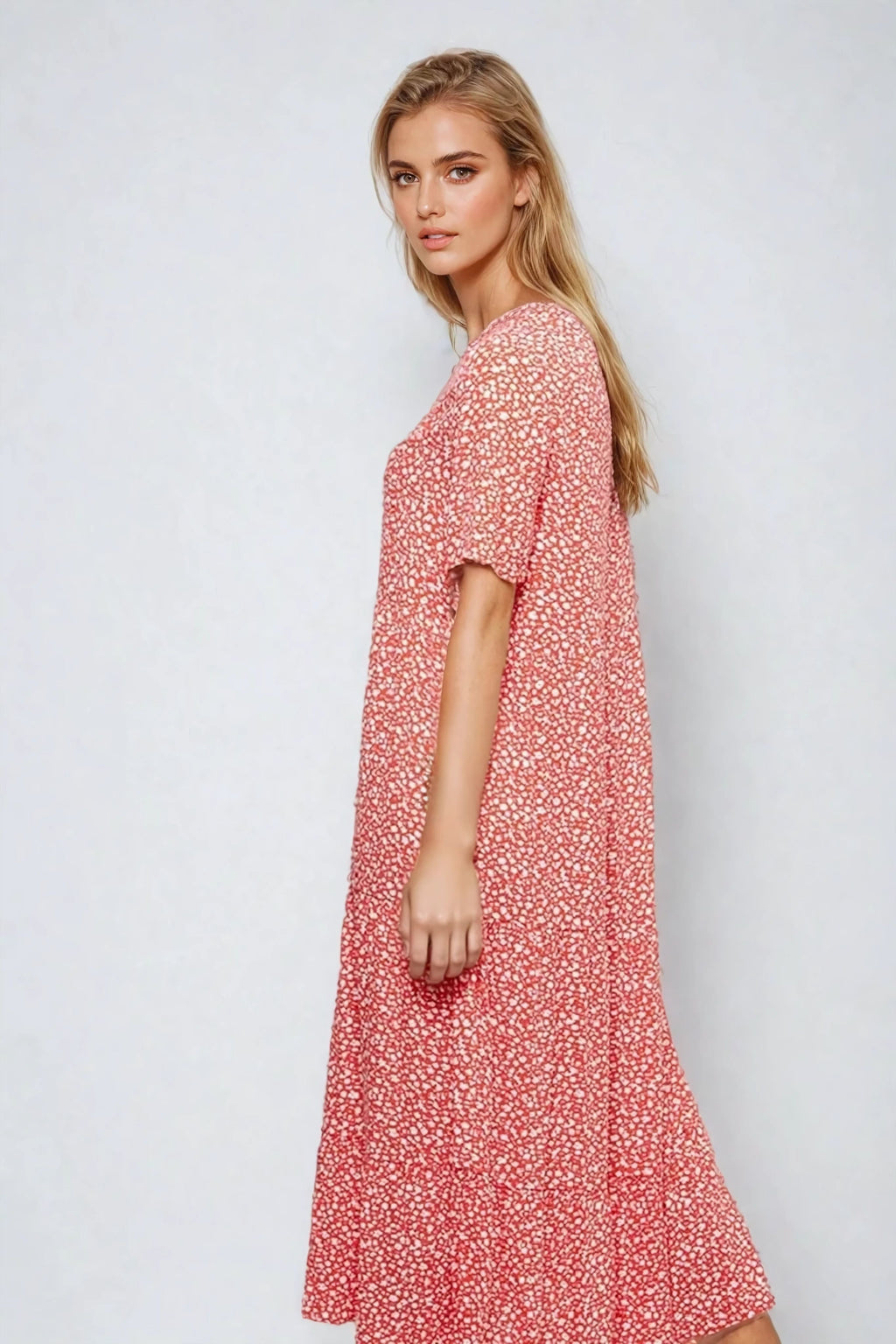 Anna Midi haljina - crvena