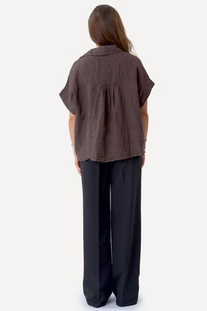 Astrid Linen Shirt - Brown