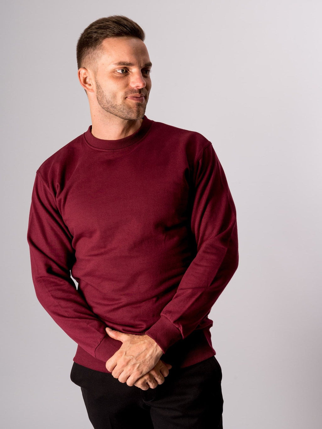 Basic Crewneck - Burgundy Red