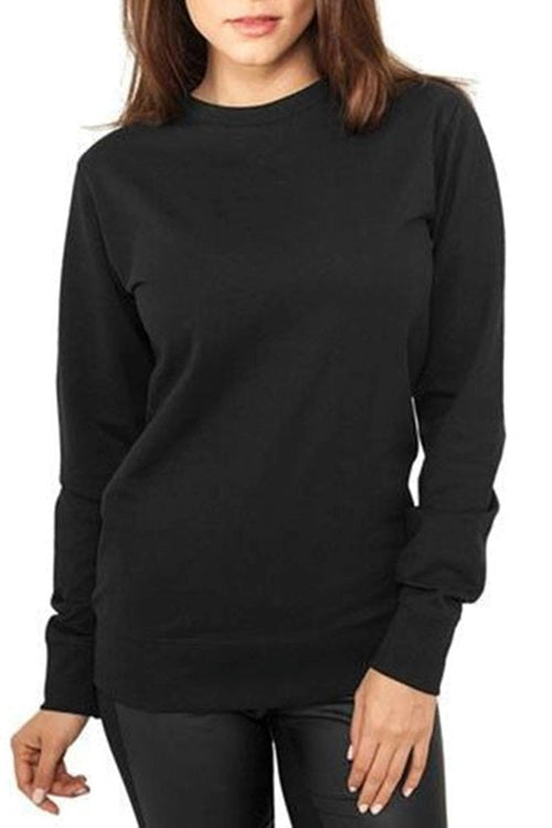 Basic Crewneck - Sort (dame) - TeeShoppen - Sort