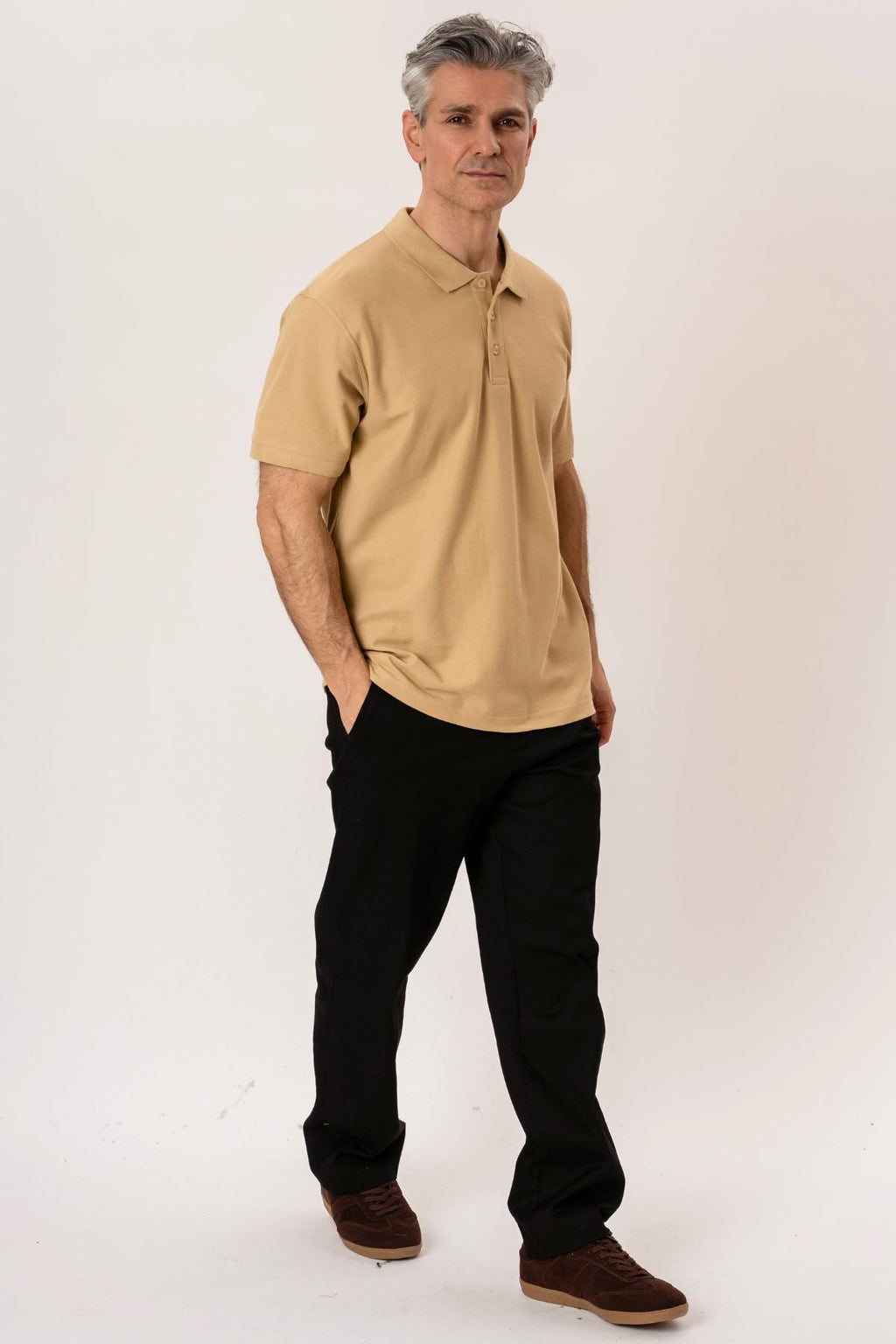 Basic Léine Polo - Khaki