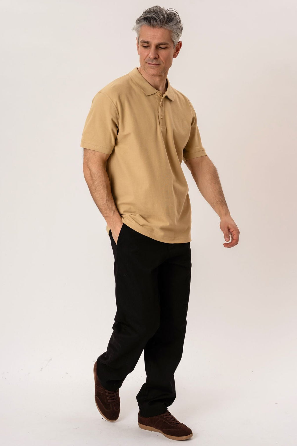 Basic Léine Polo - Khaki