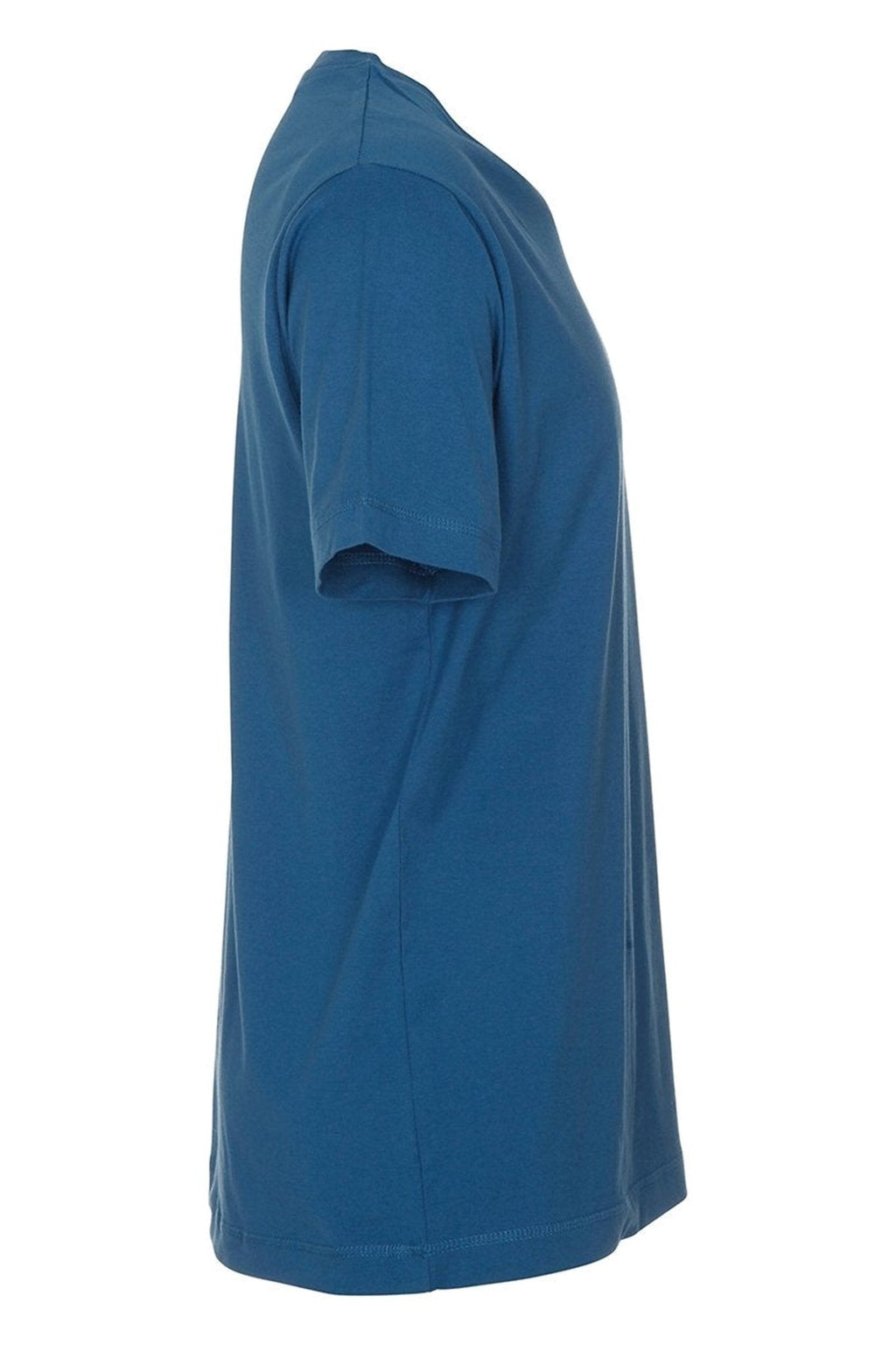 Osnovna majica s V-izrezom-naftna plava