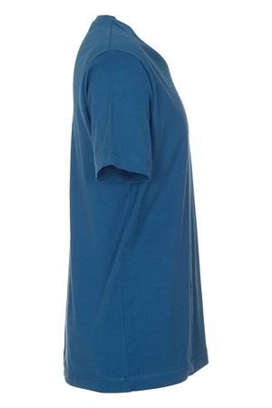 Osnovna majica s V-izrezom-naftna plava